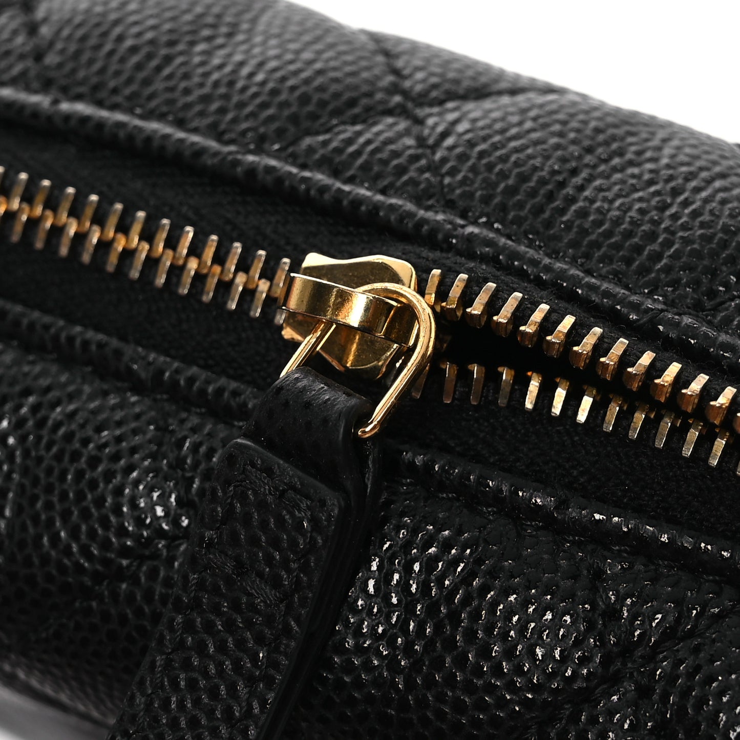 Caviar Quilted Polly Pocket Pouch Hobo Black