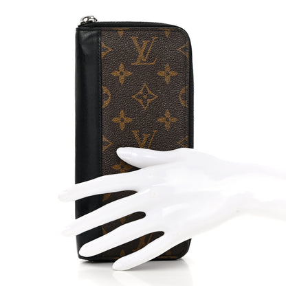 Louis Vuitton Monogram Macassar Vertical Zippy Wallet 2 of 10