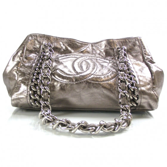 Chanel Leather Modern Chain Tote Metallic 1 of 13