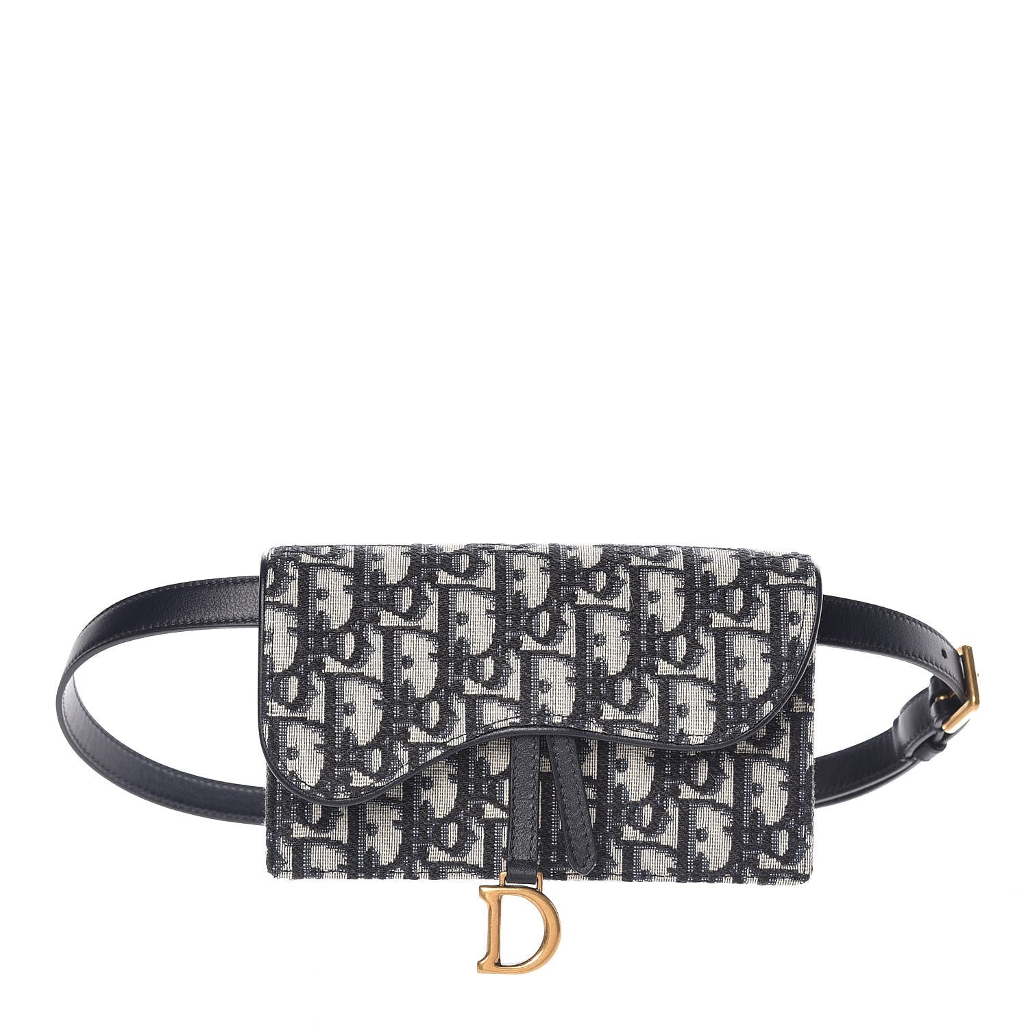 Christian Dior Oblique Saddle Belt Bag Blue 1 of 6