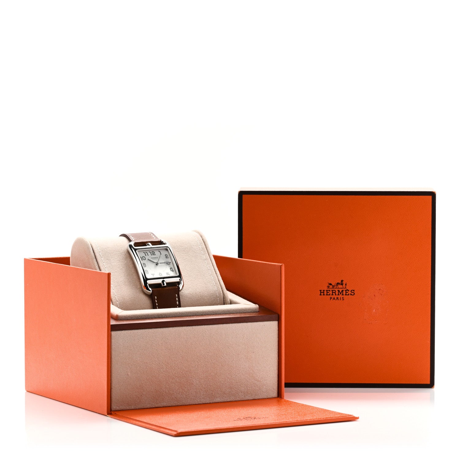 Hermes Stainless Steel Barenia 29mm Cape Cod Quartz Watch Fauve 5 of 5