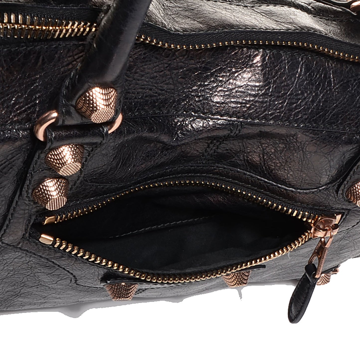 Agneau Giant 12 Rose Gold Hardware Work Black