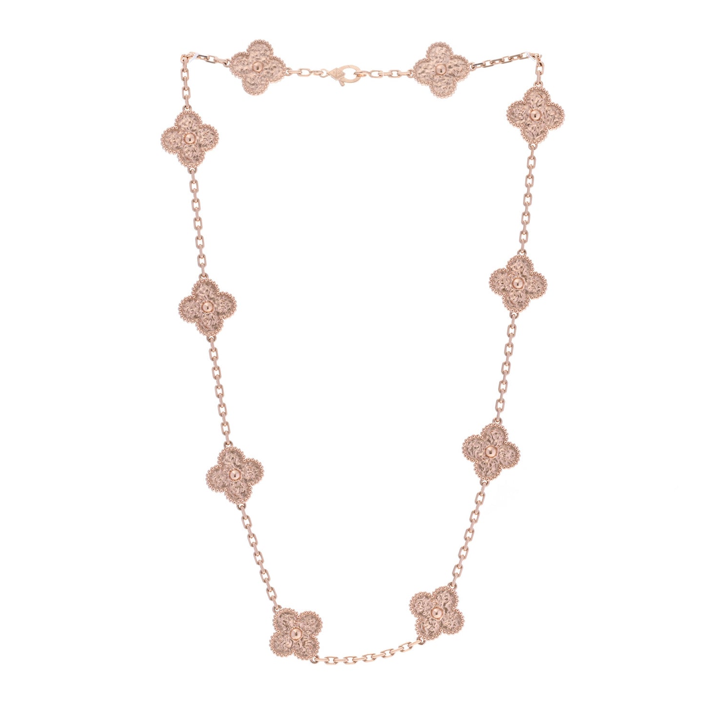 Rose Gold 10 Motifs Vintage Alhambra Necklace
