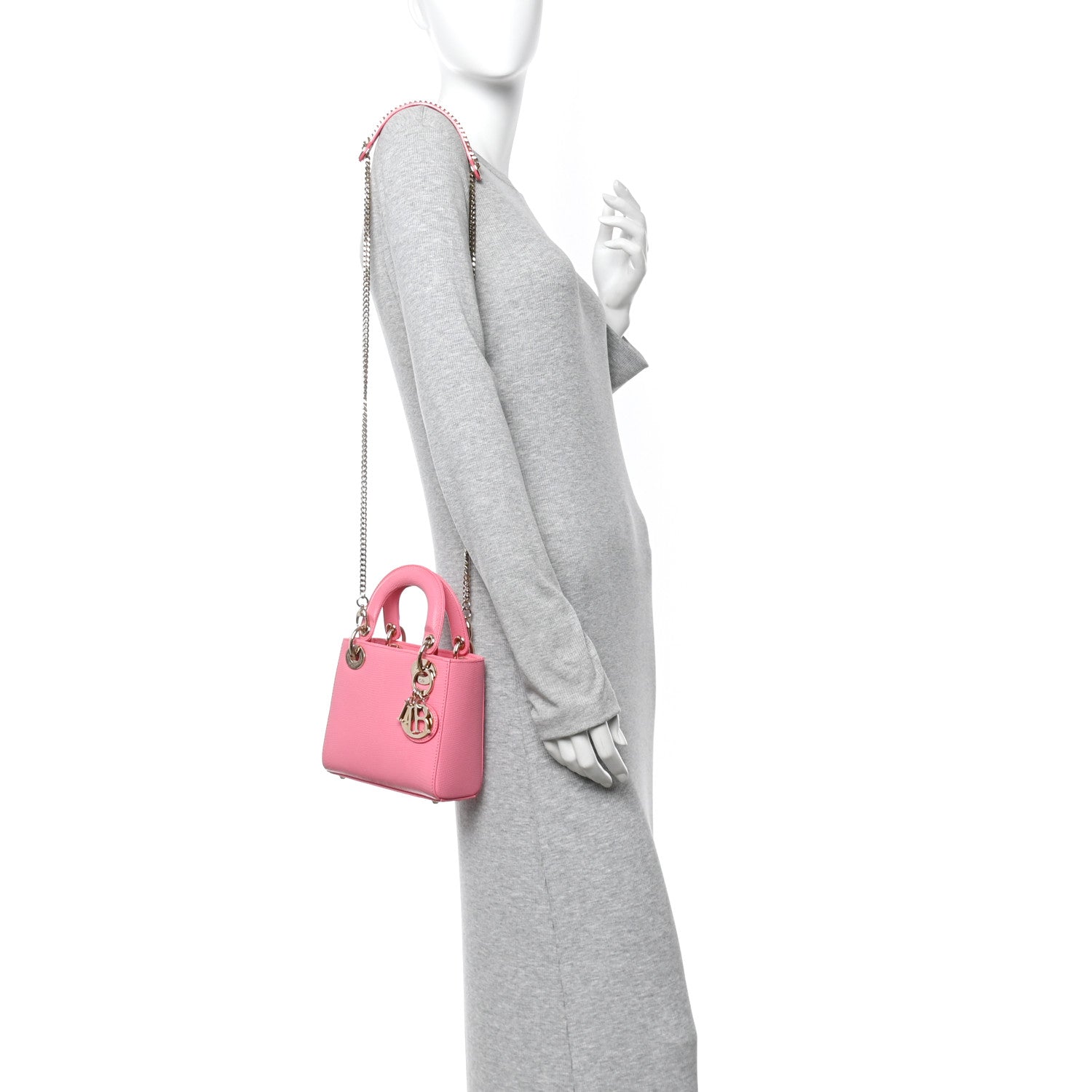 Christian Dior Lizard Mini Lady Dior Pink 1826528 – FASHIONPHILE