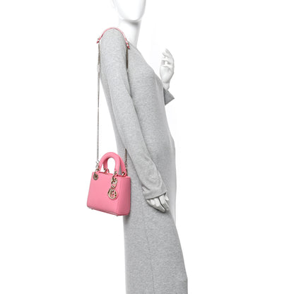 Christian Dior Lizard Mini Lady Dior Pink 2 of 9