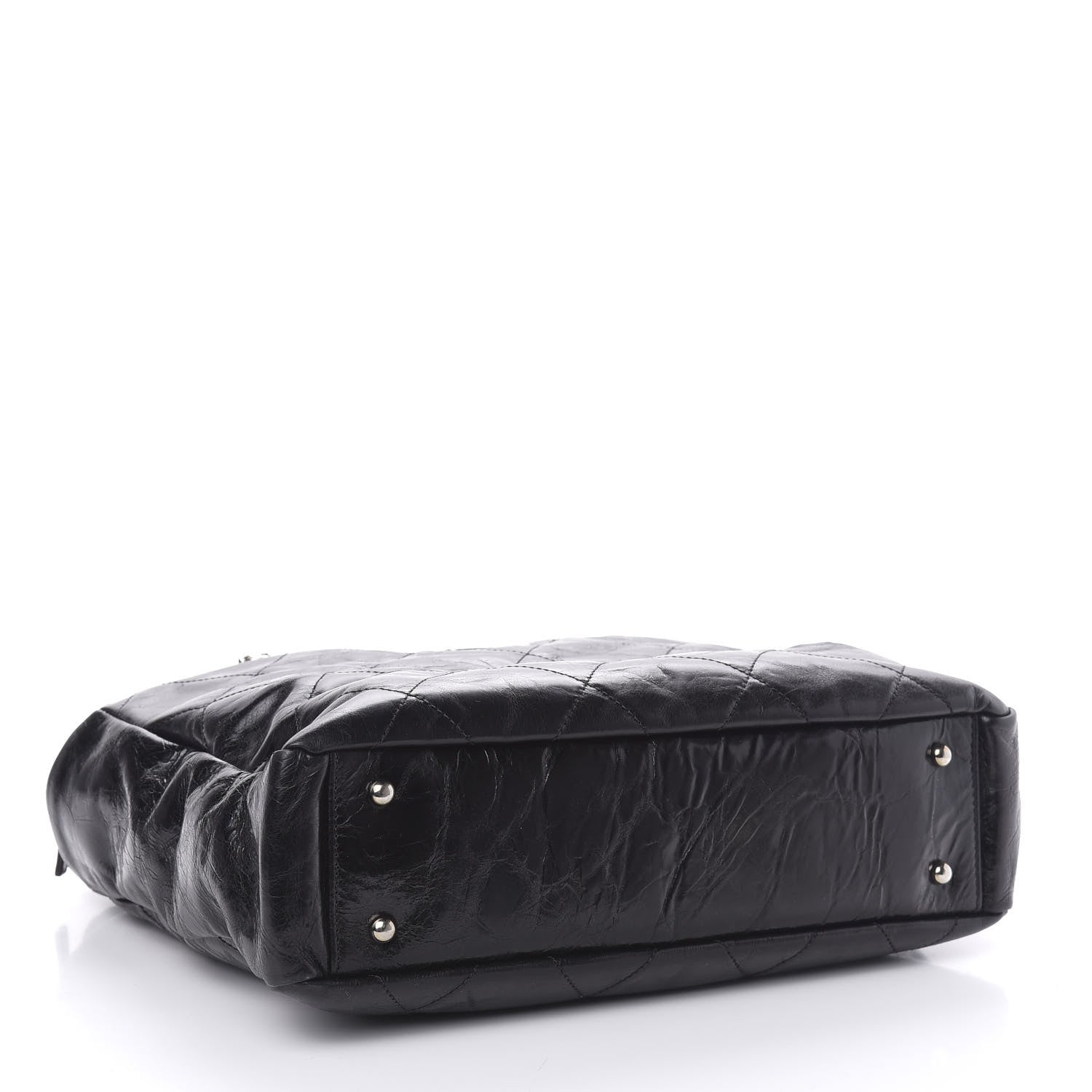 Chanel Glazed Calfskin Lambskin Portobello Tote Black 5 of 11