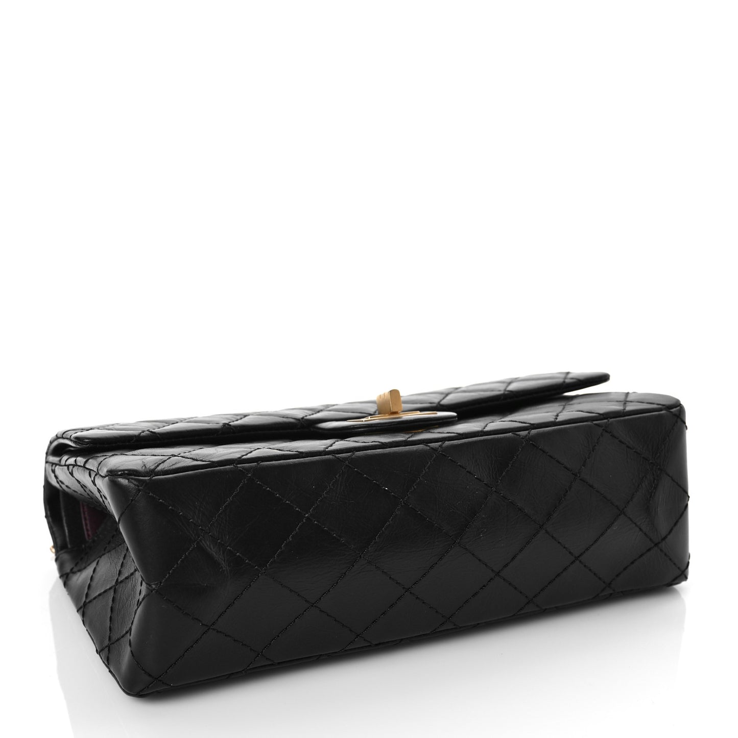 Aged Calfskin Quilted 2.55 Reissue 225 Flap Black