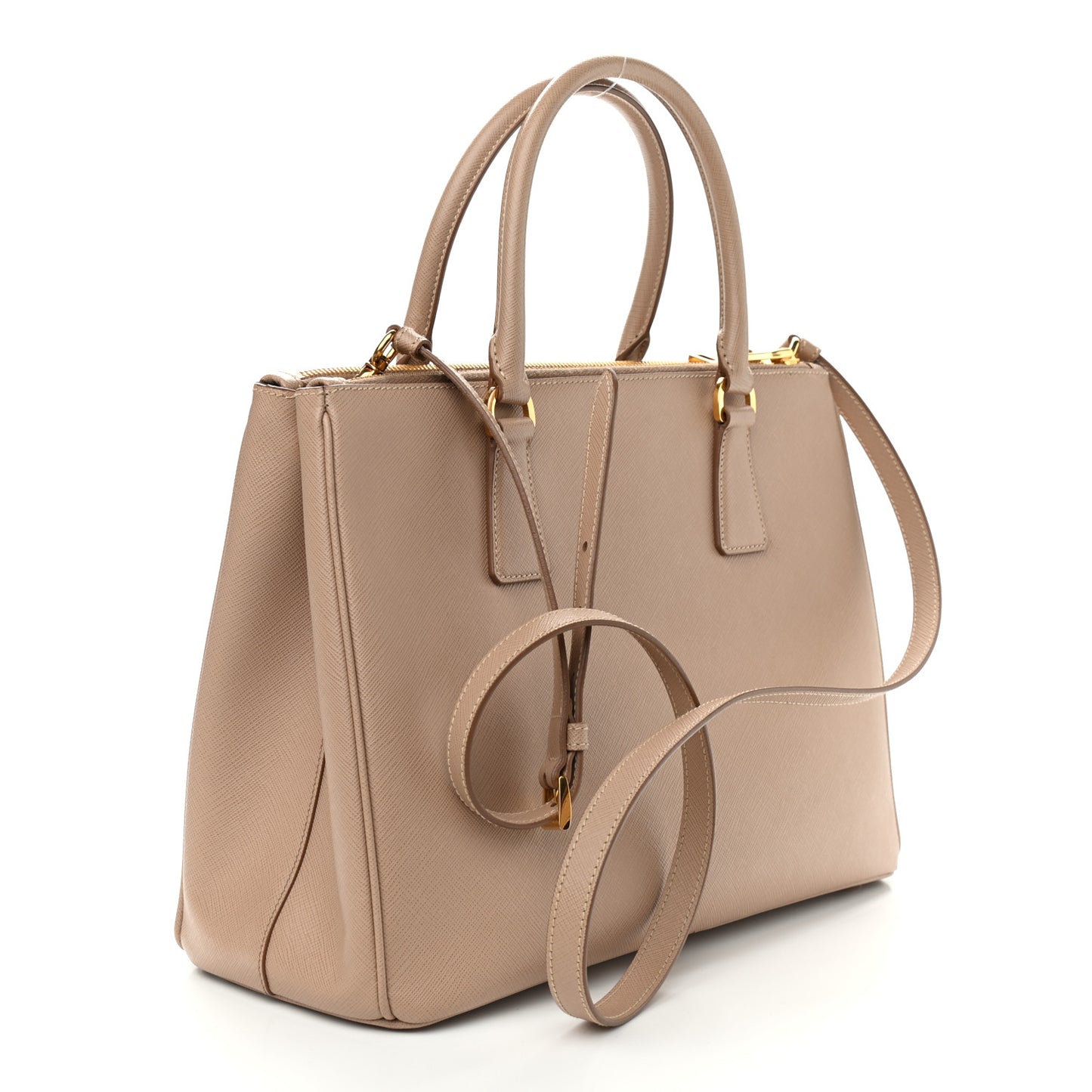 Saffiano Medium Galleria Double Zip Tote Cammeo