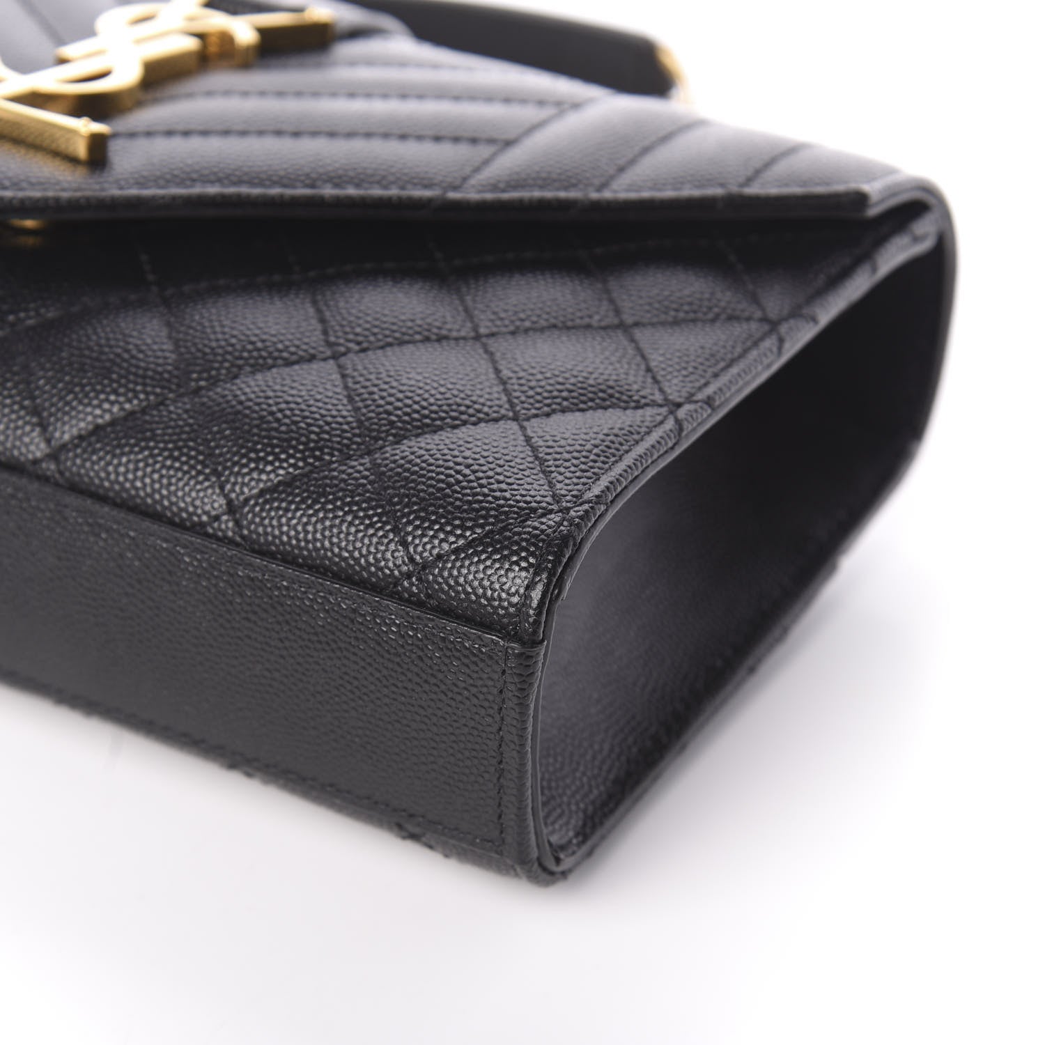 Saint Laurent Grain De Poudre Textured Mixed Matelasse Triquilt Small Monogram Satchel Black 9 of 9