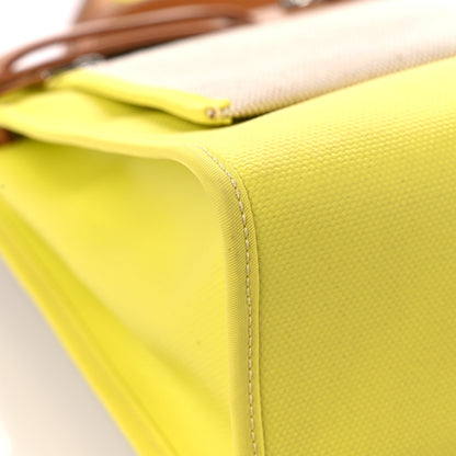 Hermes Toile H Berline Vache Hunter Herbag Zip 31 PM Lime 11 of 15