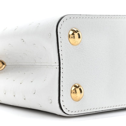 Louis Vuitton Ostrich Capucines BB White 9 of 9