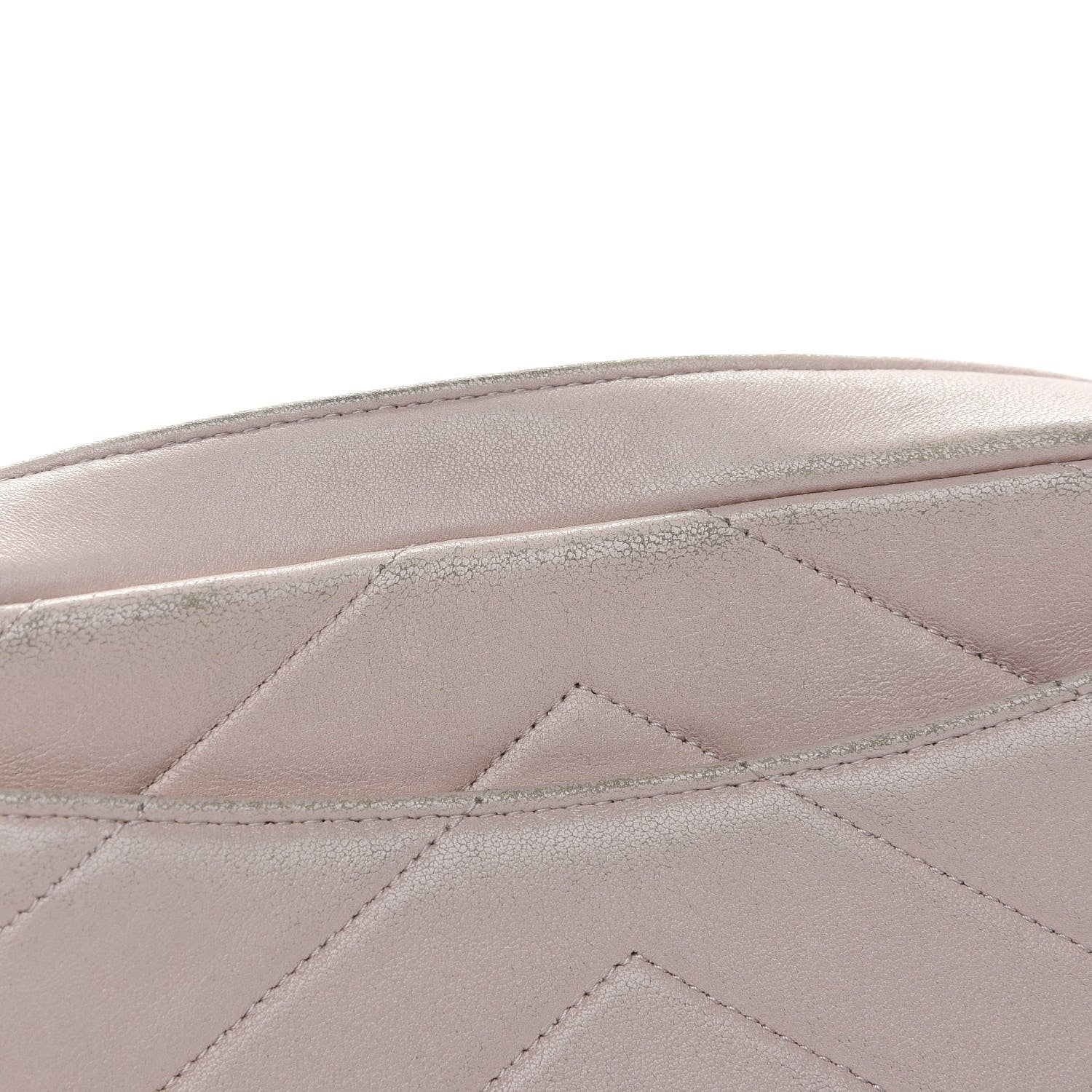 Chanel Shiny Lambskin Chevron Stitched Small Coco Camera Case Beige 11 of 12