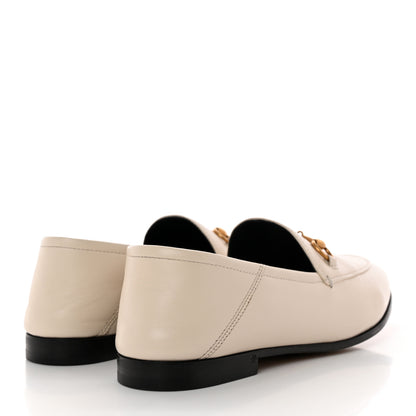 Gucci Lambskin Womens Brixton Horsebit Loafers 37.5 Mystic White 4 of 14