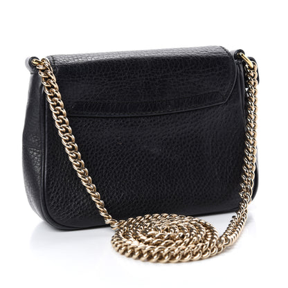 Gucci Pebbled Calfskin Small Soho Flap Crossbody Black 3 of 12