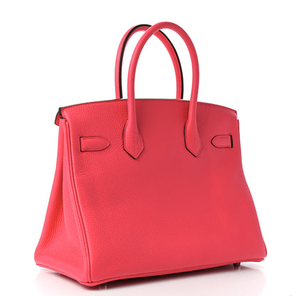 Hermes Taurillon Clemence Birkin 30 Rose Extreme 3 of 34