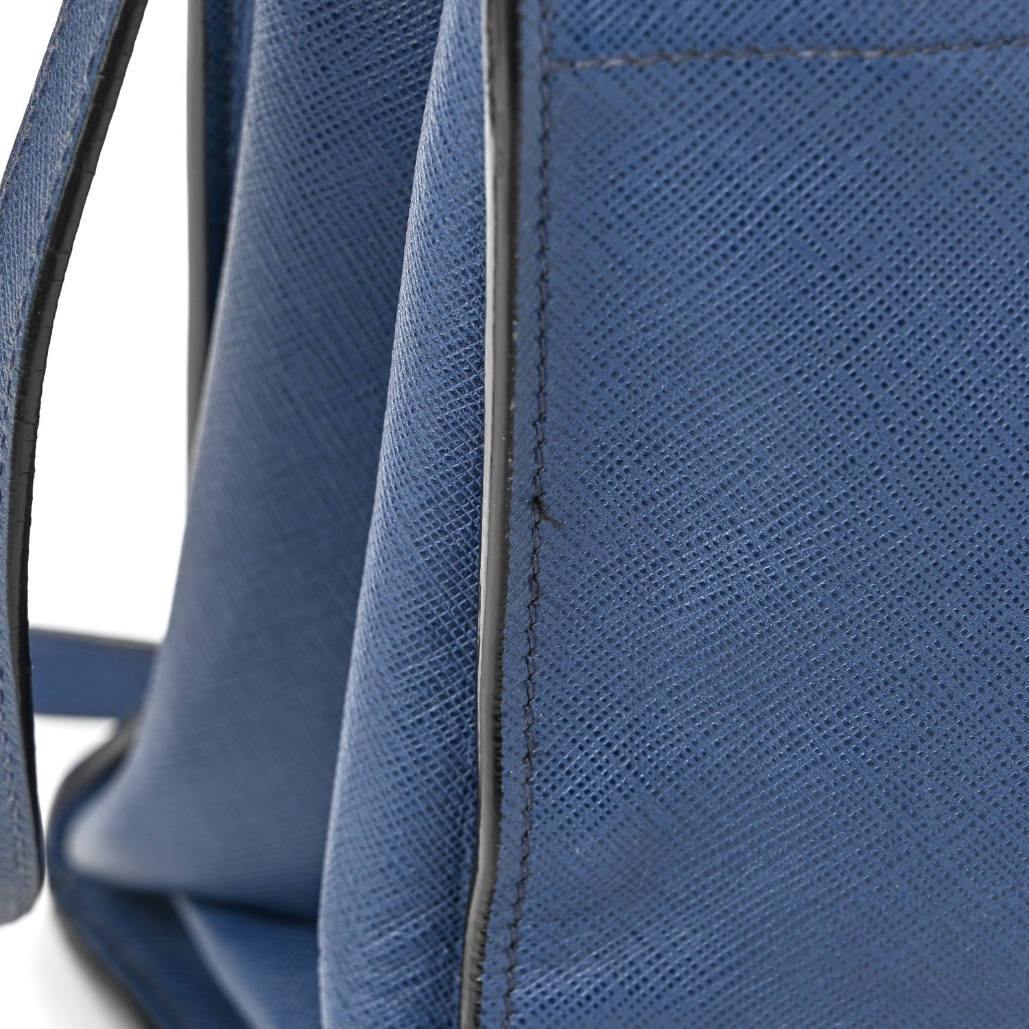 Prada Saffiano Soft Triple Pocket Tote Bluette 13 of 14
