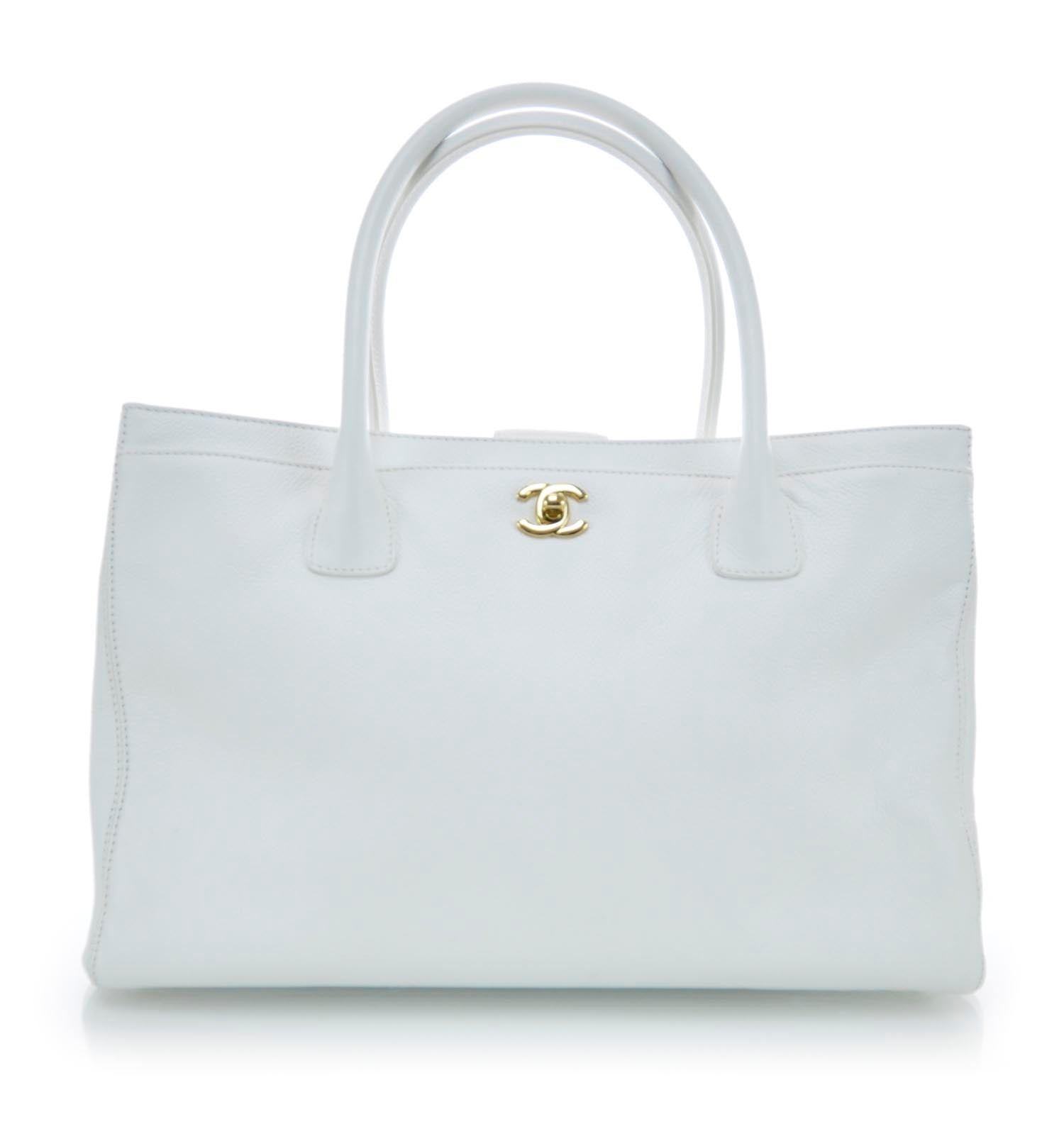 Chanel Caviar Cerf Executive Shopper Tote White 1 of 12