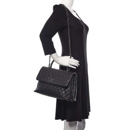 Chanel Caviar Quilted Medium Coco Handle Flap Black 2 of 10