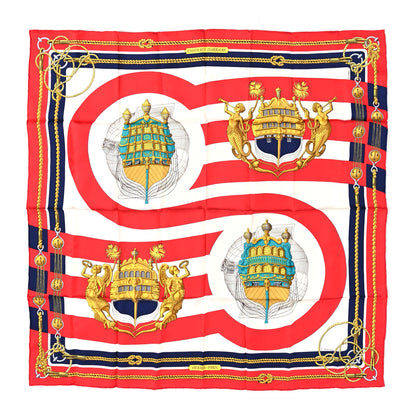 Hermes Silk Chateaux D' Arriere Scarf 90 1 of 5