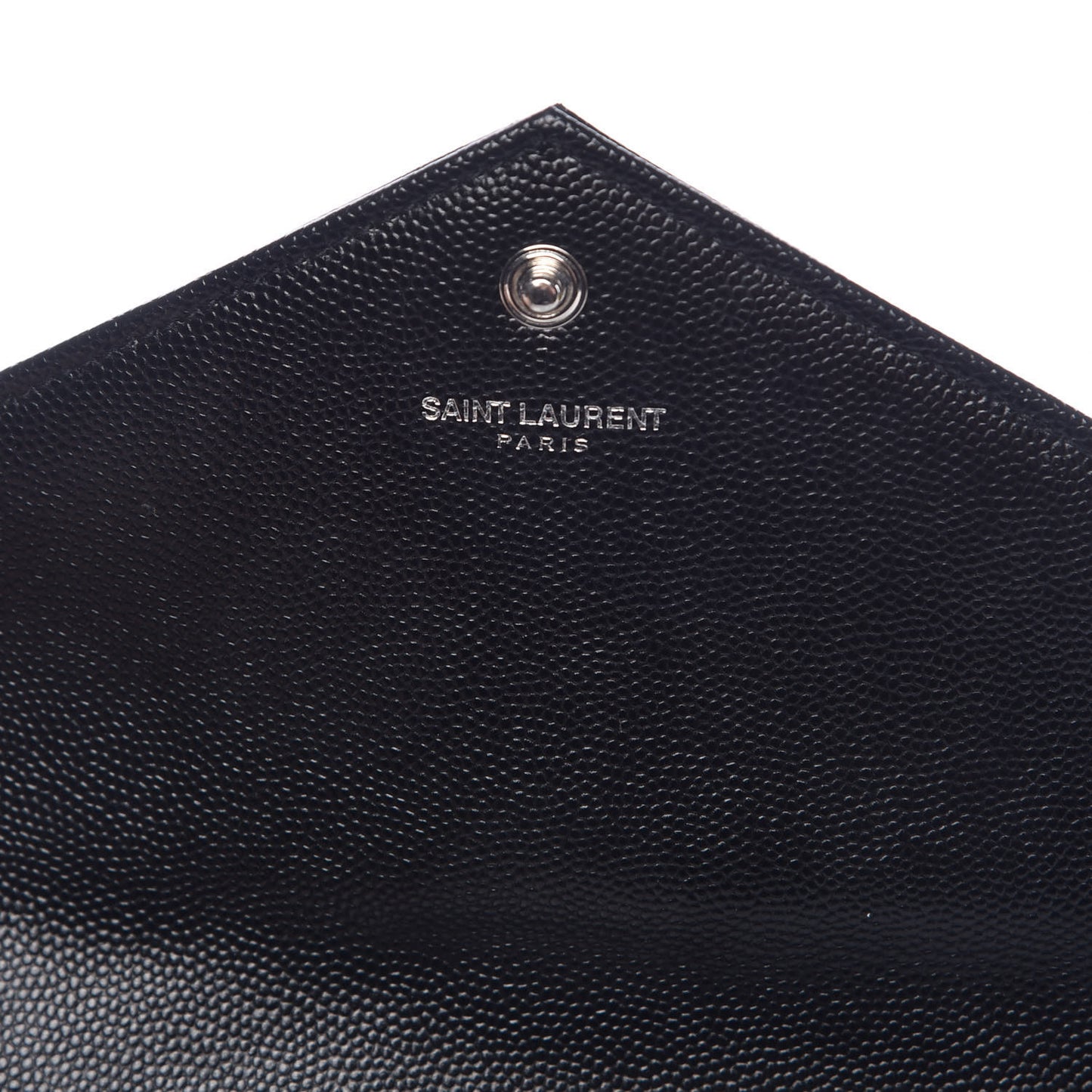 Grain De Poudre Matelasse Chevron Medium Monogram Chain Wallet Black