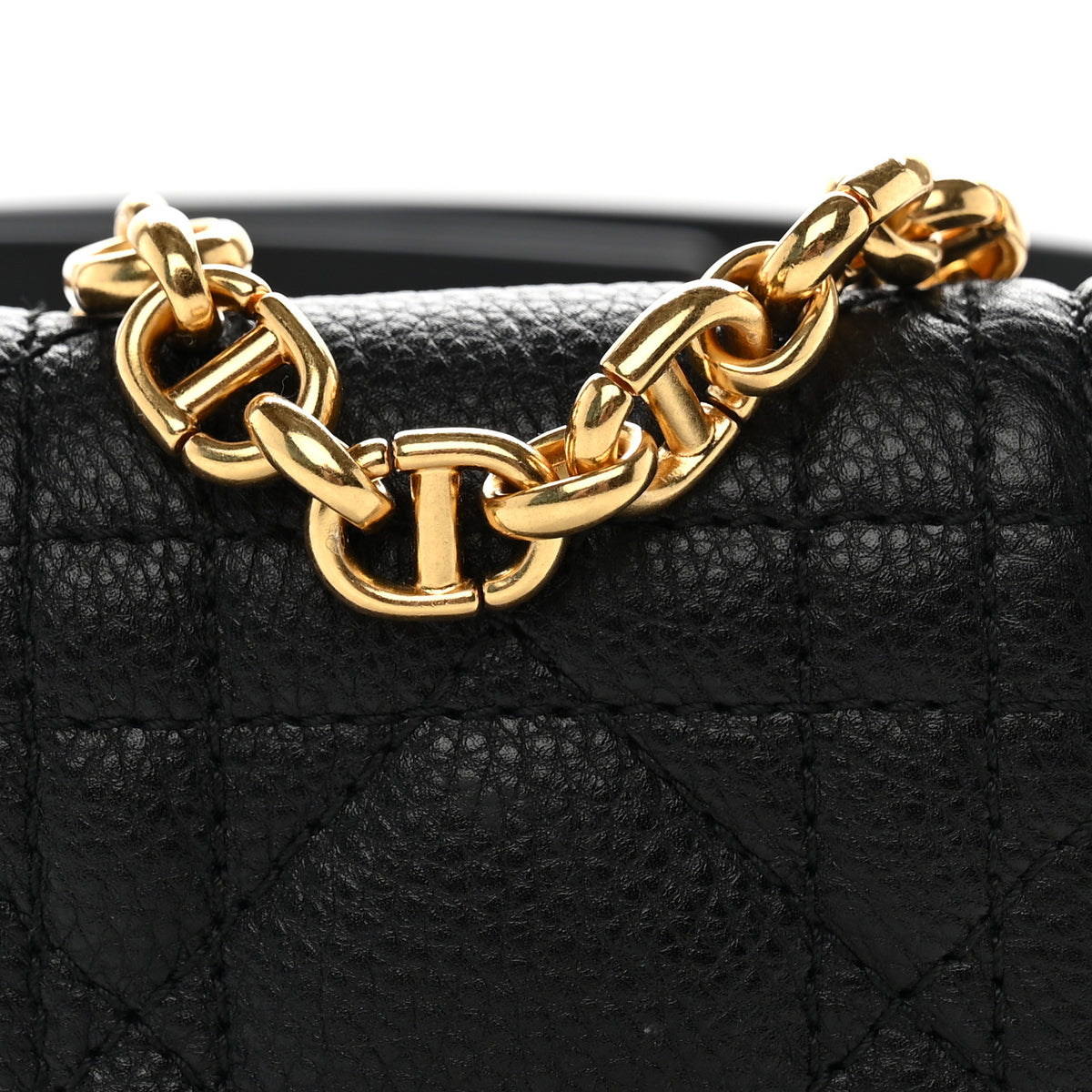 Christian Dior Supple Calfskin Cannage Caro Airpod Pro Case Belt 70 Black 8 of 11