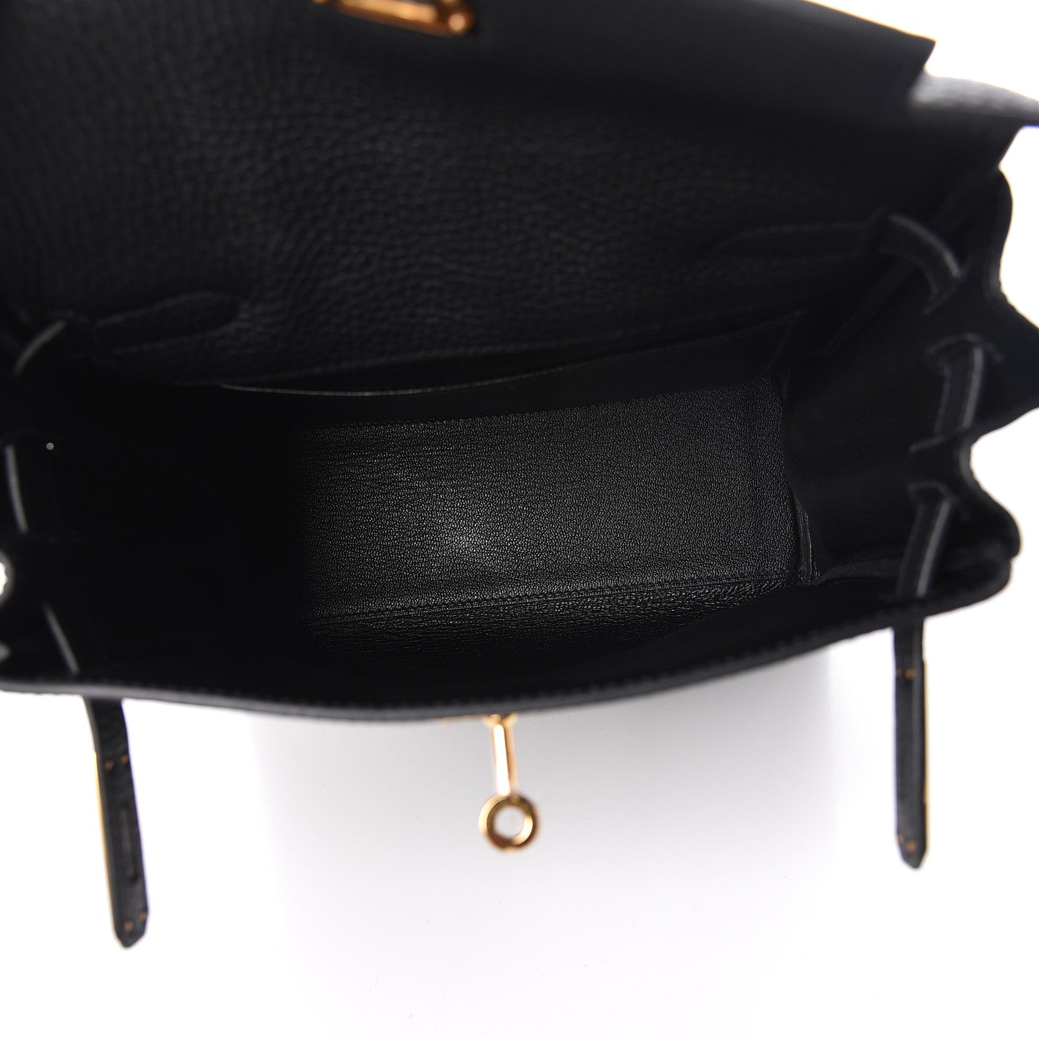 Hermes Taurillon Clemence Kelly Ado Backpack Black 7 of 13