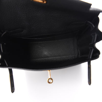Hermes Taurillon Clemence Kelly Ado Backpack Black 7 of 13