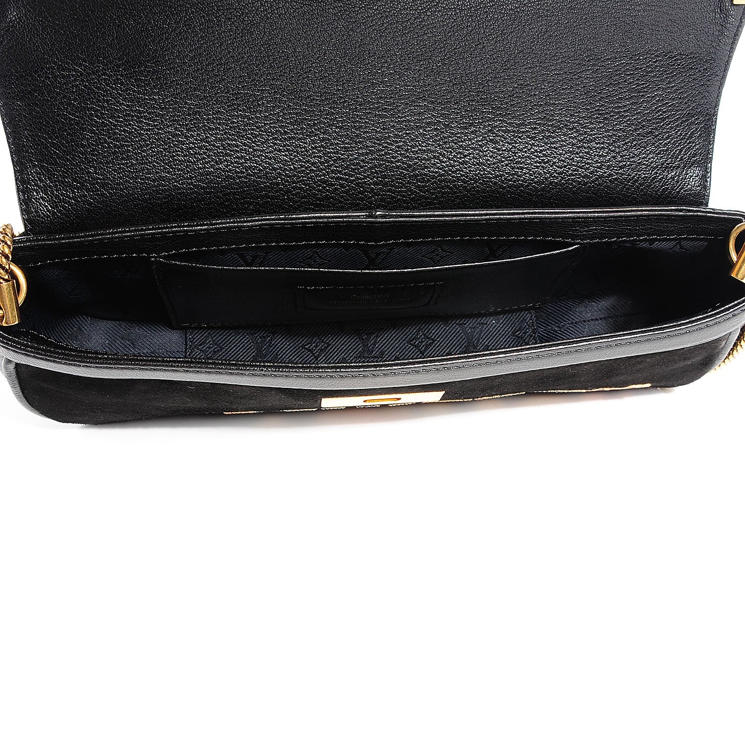 Louis Vuitton Chèvre Suede Crystals Avant Garde Pochette Black 6 of 7
