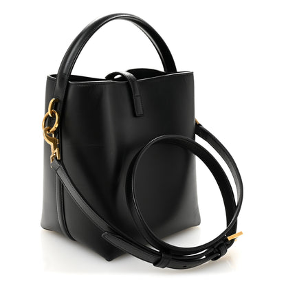 Saint Laurent Smooth Shiny Calfskin Monogram Le 37 Small Bucket Bag Black 3 of 9