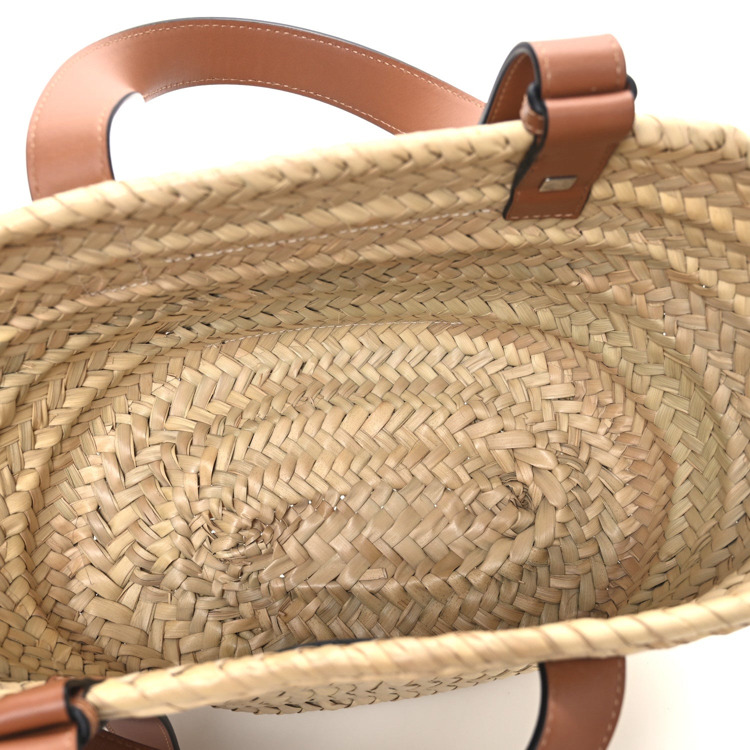 Loewe X MY NEIGHBOR TOTORO Raffia Small Dust Bunnies Basket Tote Bag Black Tan 5 of 10
