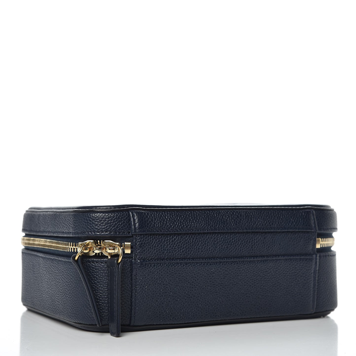 Caviar Quilted Medium CC Filigree Vanity Case Navy