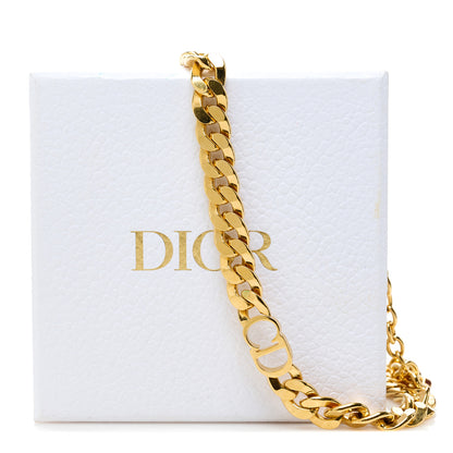 Christian Dior Metal Danseuse Etoile Chain Choker Necklace Gold 5 of 5