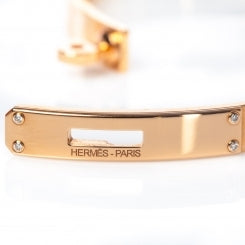 Hermes 18k Rose Gold Kelly Diamond Bangle 3 of 5