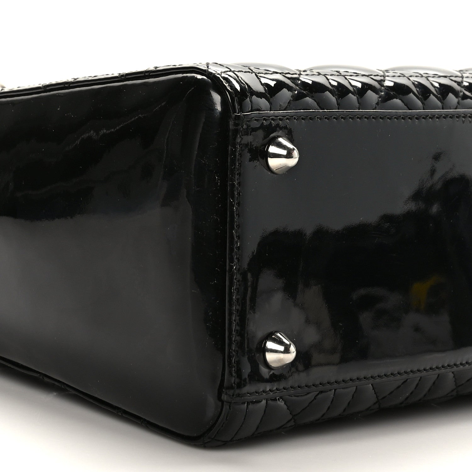 Christian Dior Patent Cannage Large Lady Dior Black 8 of 9