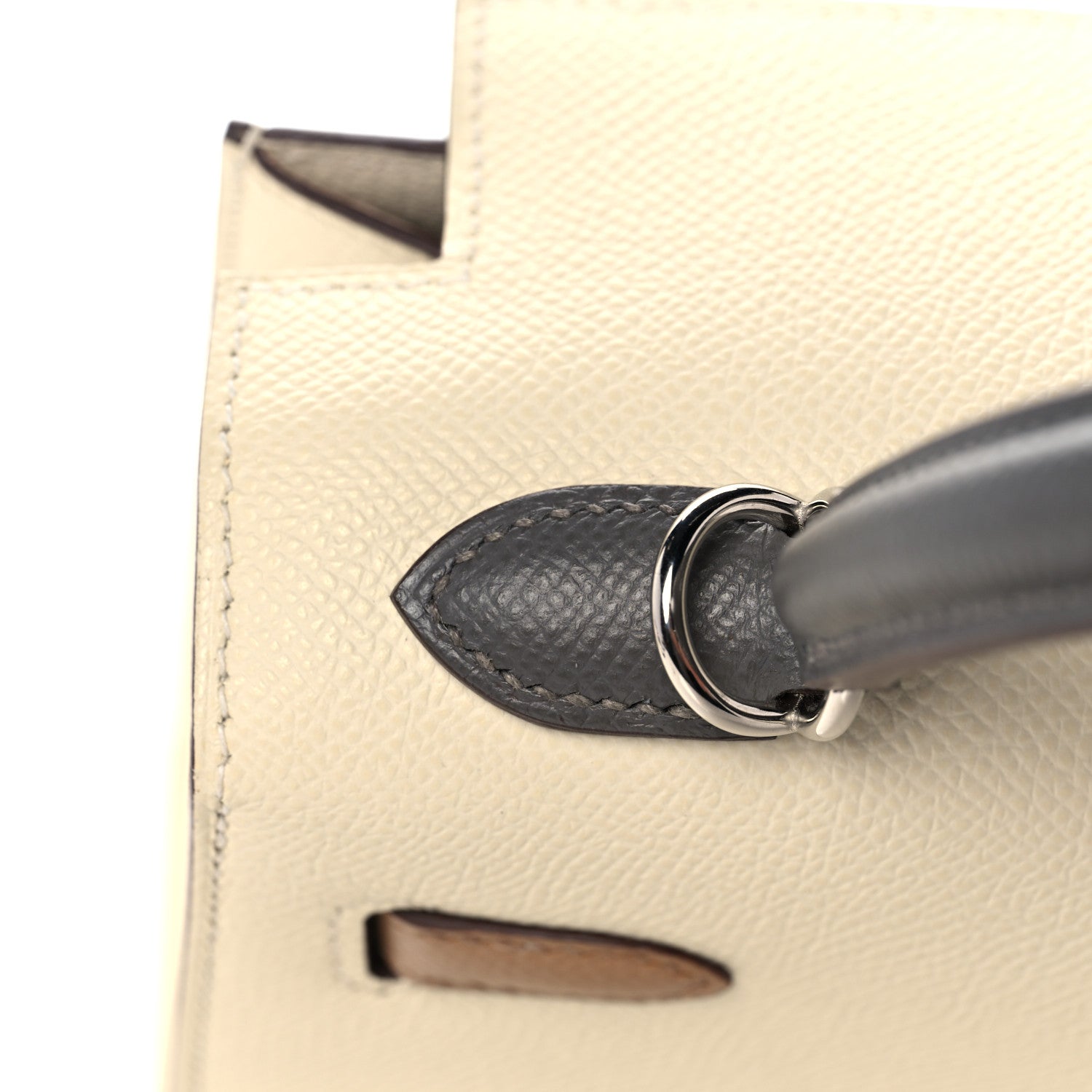 Hermes Epsom Tri-Color Kelly Sellier 25 Nata Chai Gris Meyer 12 of 38