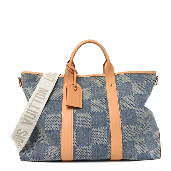 Louis Vuitton デニムトートバッグ Louis Vuitton Damier Denim 3D Weekend Tote Bleu 1794833 – FASHIONPHILE