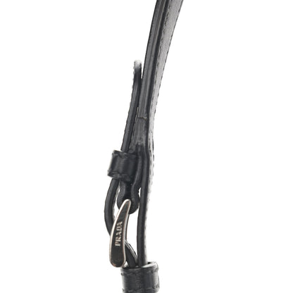 Prada Soft Calfskin Fringe Bucket Bag Black 16 of 16