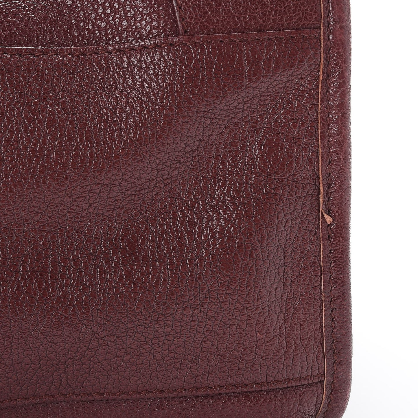 Chevre Gold Metallic Edge Hardware City Bordeaux