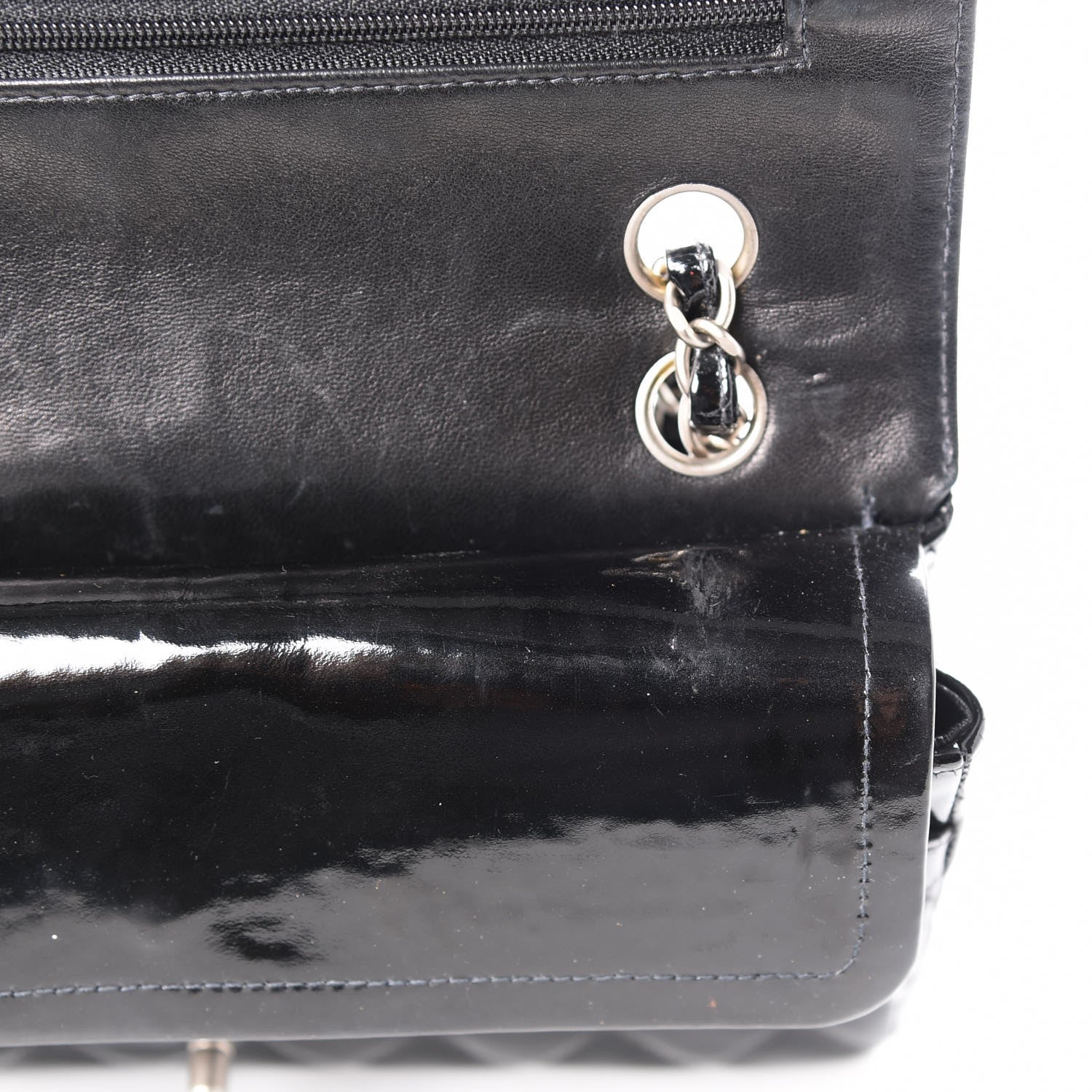 Chanel Patent Quilted Small Double Flap Black 11 of 11