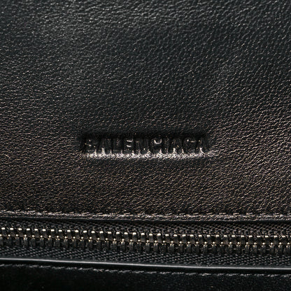 Balenciaga Faux Calfskin Fabric Small Sneakerhead Top Handle Bag Black 6 of 12