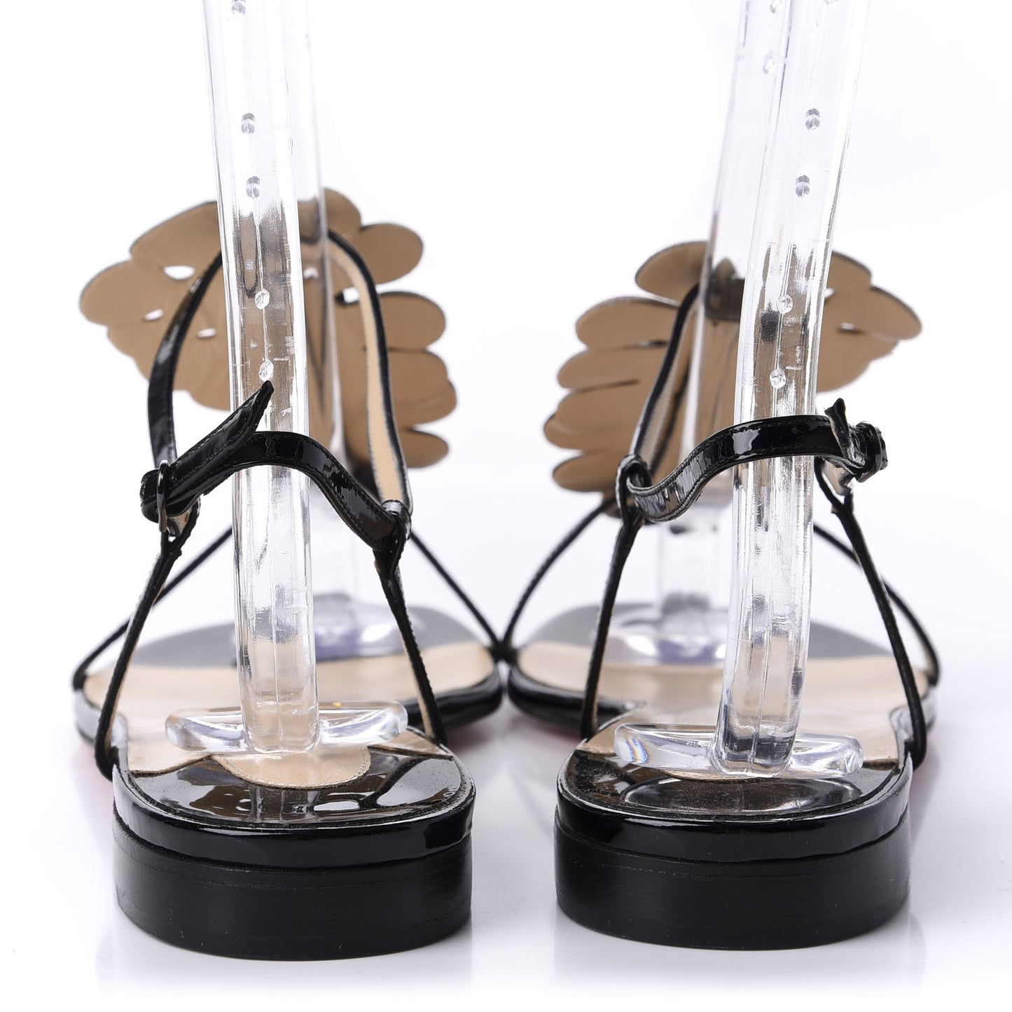 Patent Flat Sandal 38 Black
