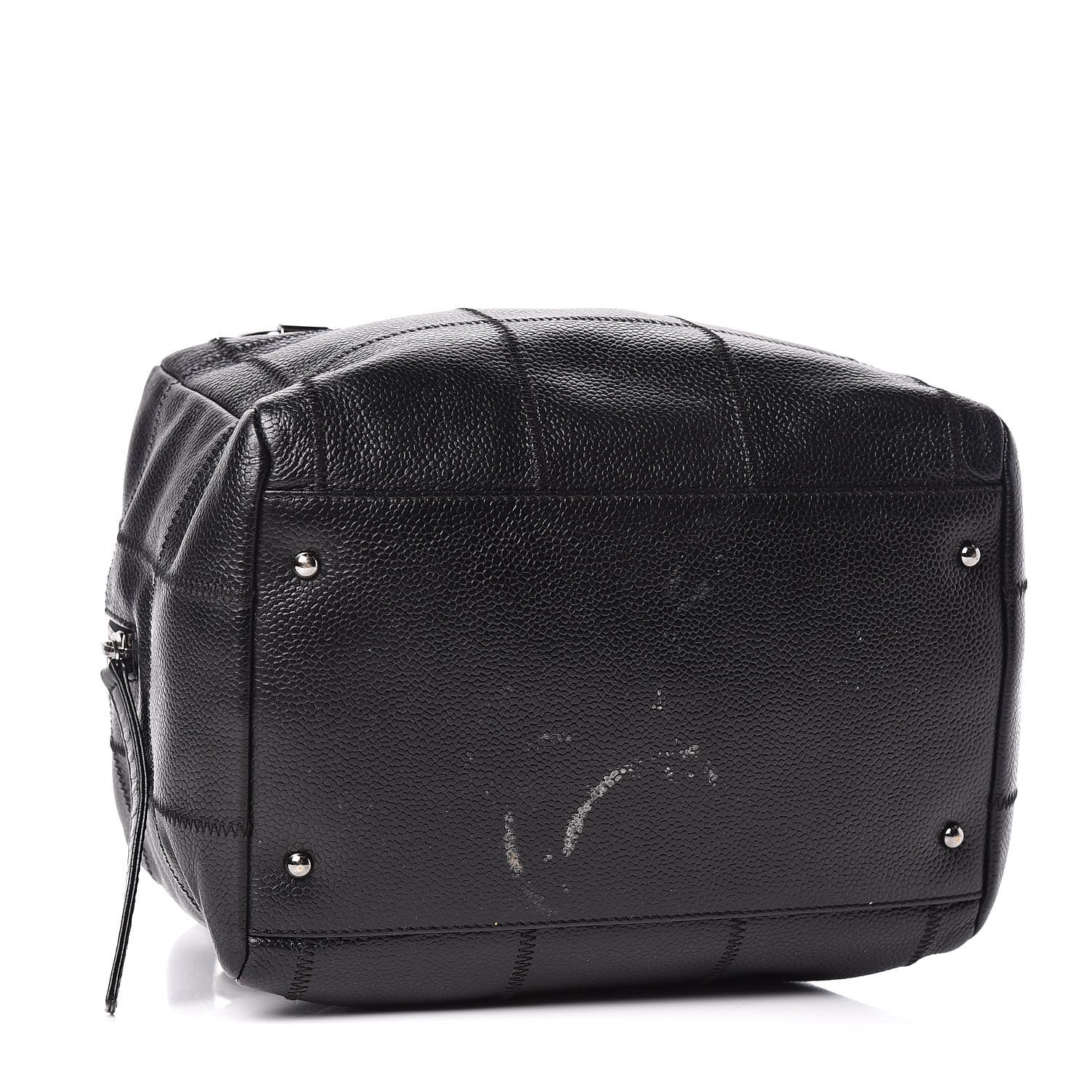 Chanel Caviar Square Stitched Bowler Black 4 of 11