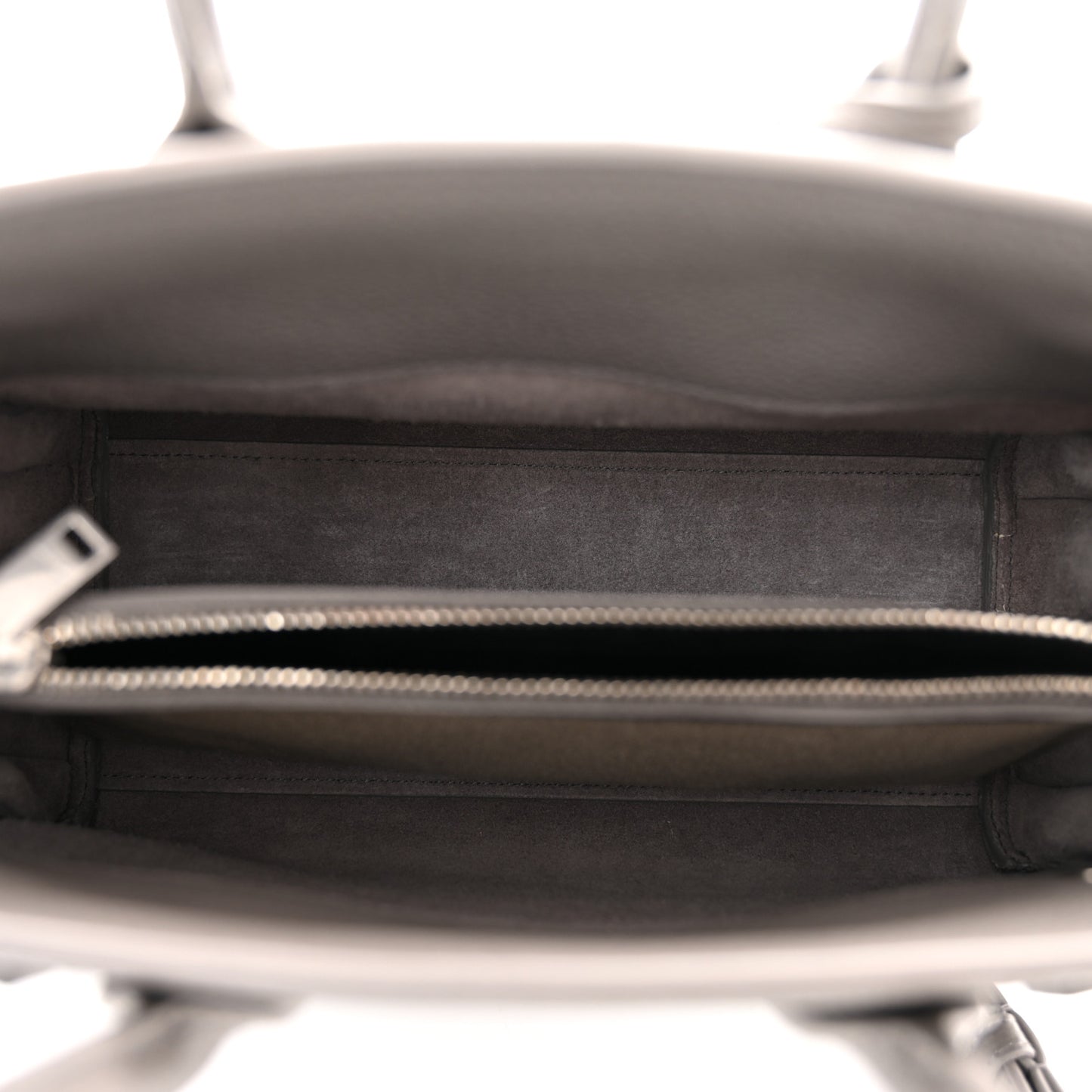 Grained Calfskin Baby Supple Sac De Jour Fog