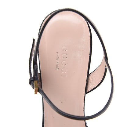 Gucci Lifford Calfskin GG Marmont Ankle Wrap 75mm Sandals 39 Black 7 of 12