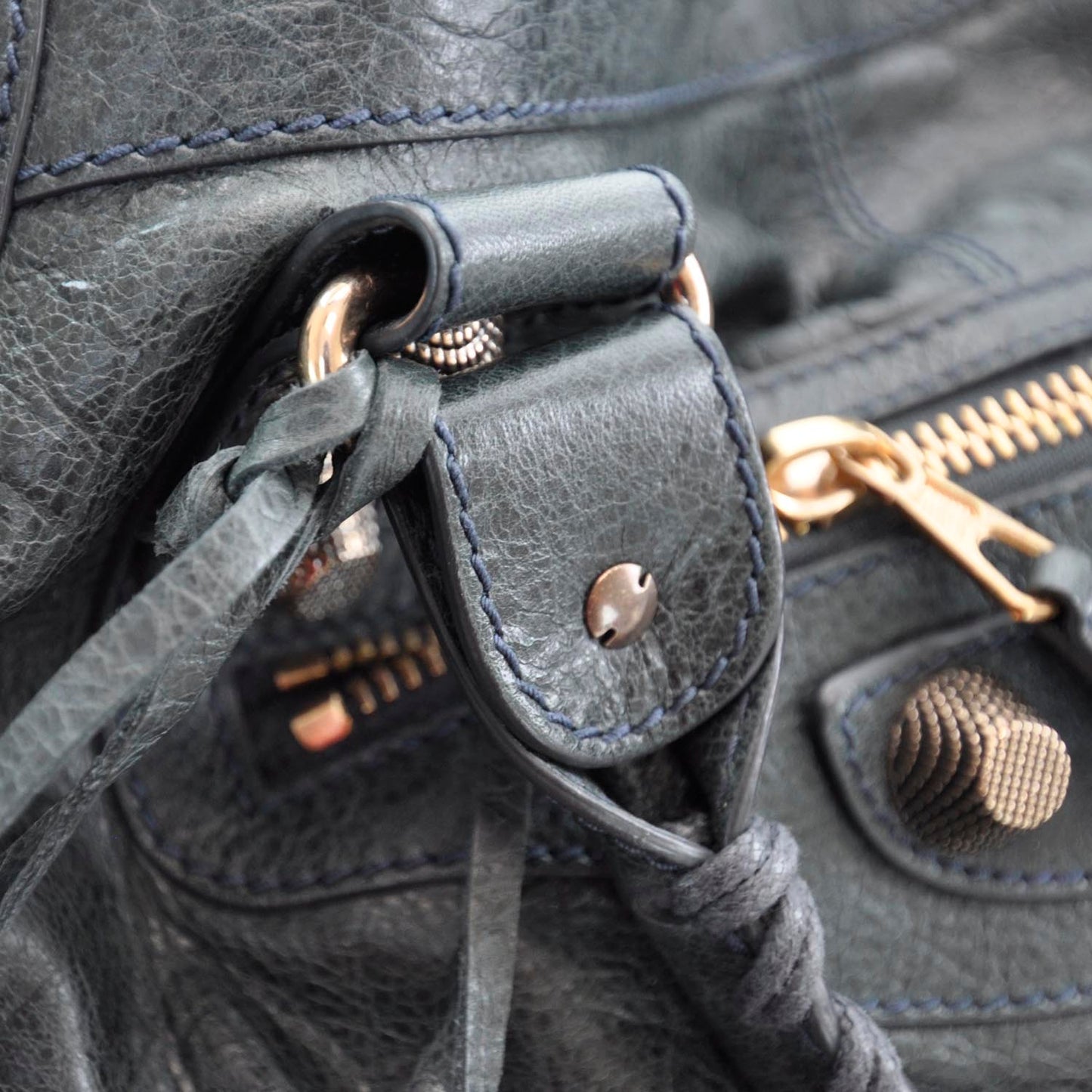 Agneau Giant 21 Rose Gold Hardware Part Time Anthracite