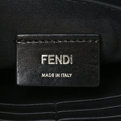 Fendi Textured Calfskin Bugs Camouflage Clutch Multicolor Military 6 of 10