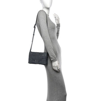 Bottega Veneta Paper Calfskin Maxi Intreccio Small Cassette Crossbody Bag Thunder 2 of 11