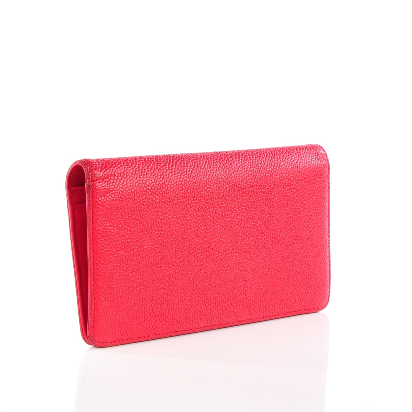 Caviar Timeless CC Yen Wallet Dark Pink