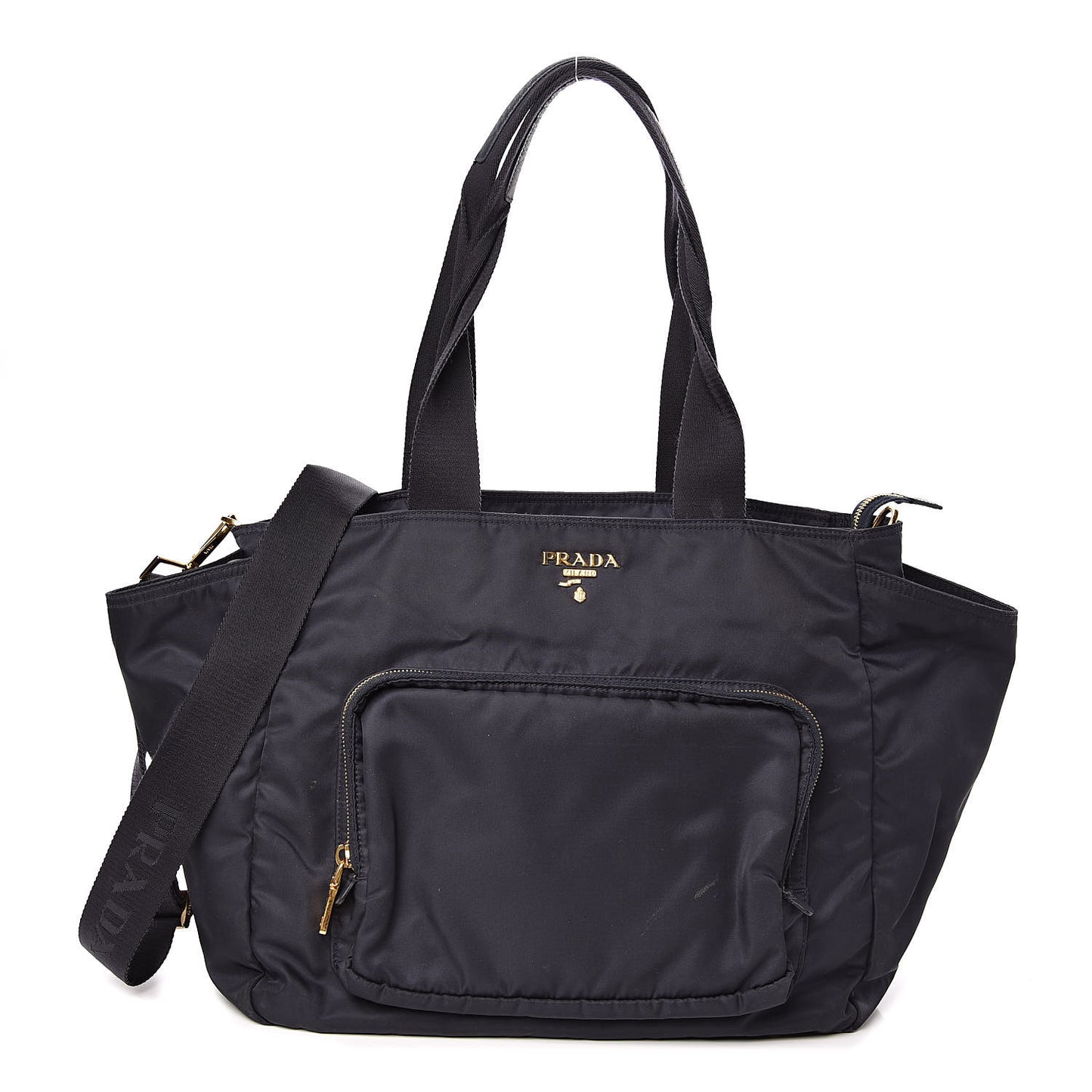 Tessuto Nylon Vela Diaper Bag Blue
