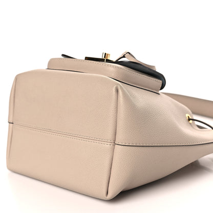 Louis Vuitton Calfskin Lockme Bucket MM Greige 8 of 8